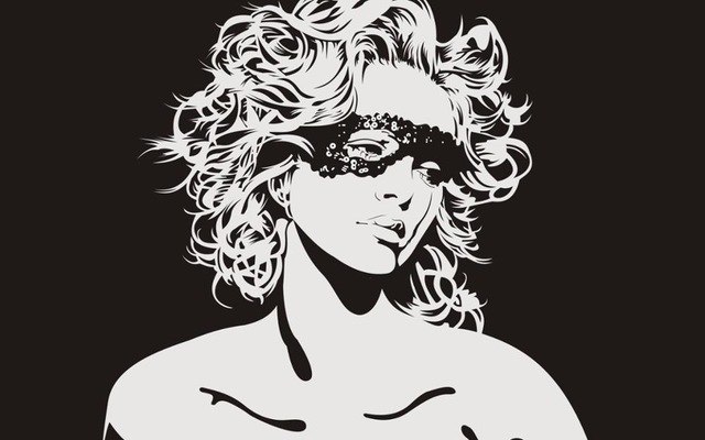 640x400 2016 Rushed Hot Sale Rectangle Wall Art Painting Fallout Girl Mask