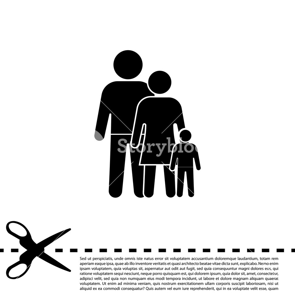 1000x1000 Family Icon. Vector Illustration Royalty Free Stock Image