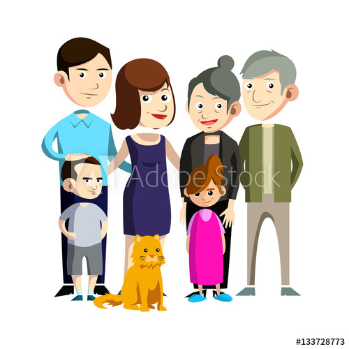 500x500 Family Reunion Illustration Design