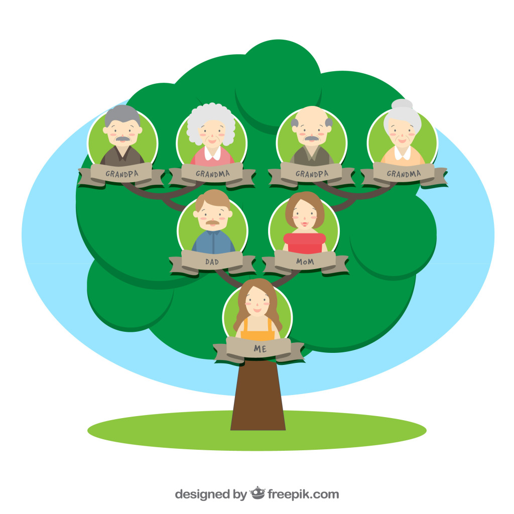 1024x1024 Family Tree Green Vector Template Free Download Ai Files