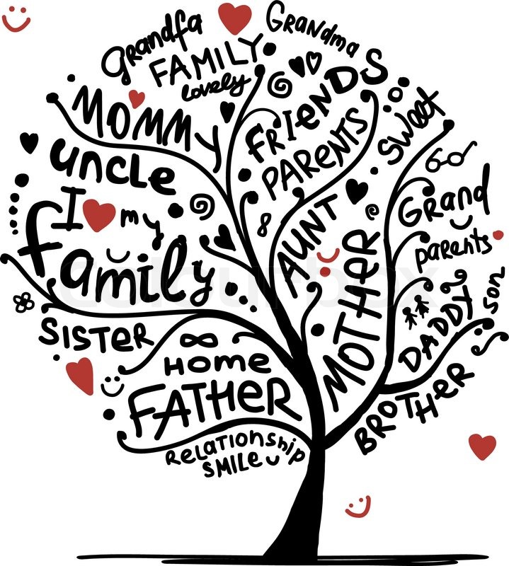 719x800 Family Tree Sketch For Your Design Stock Vector Colourbox