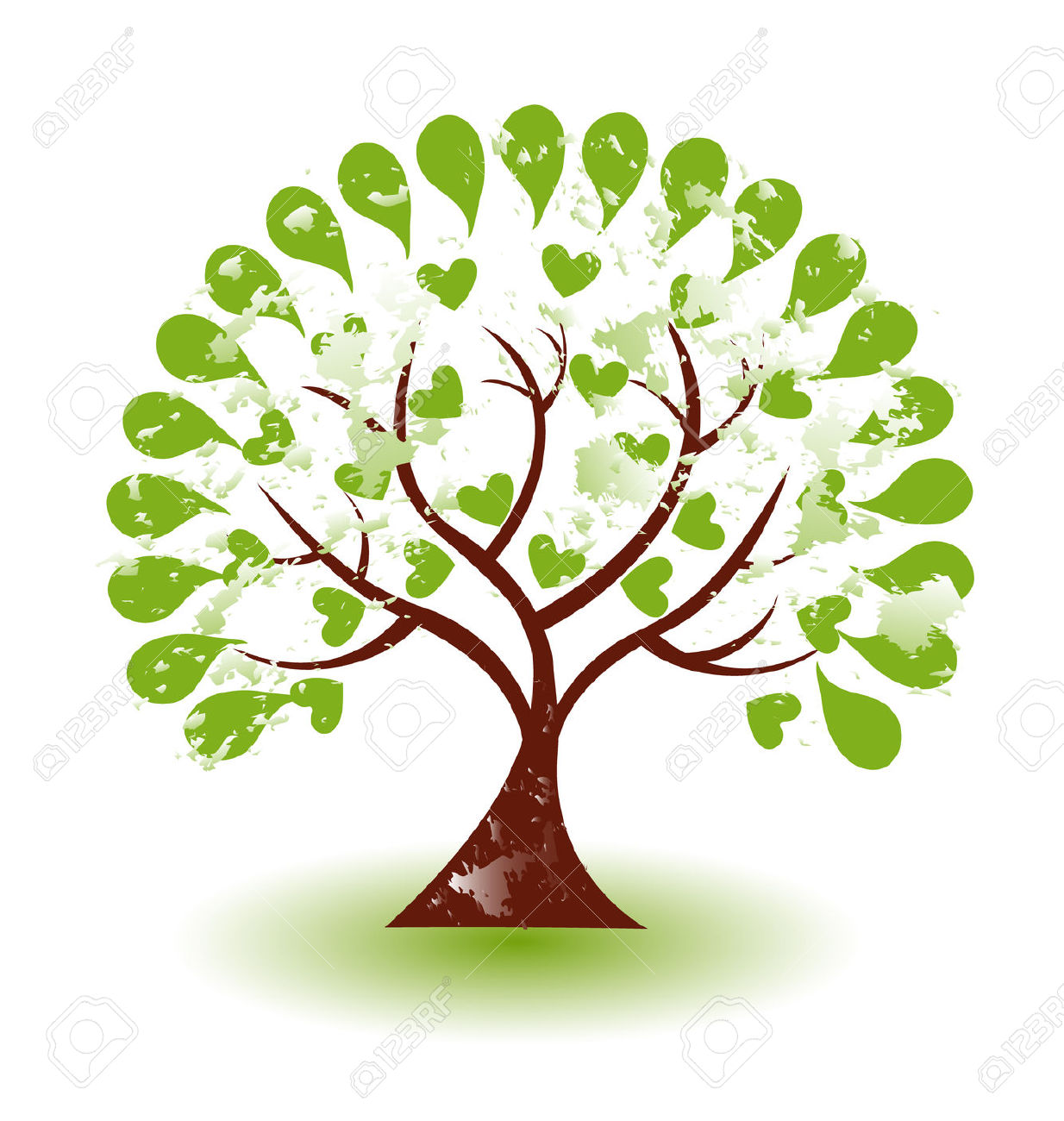 1234x1300 Family Tree With Hearts Clipart Royalty Free Download