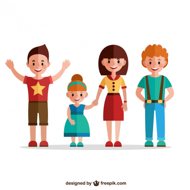 626x626 Flat Happy Family Vector Free Download