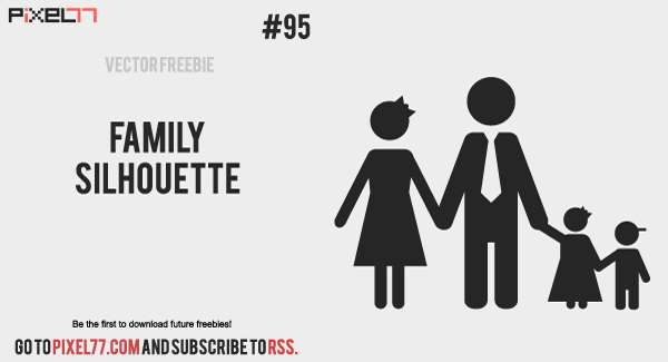 600x325 Free Vector Of The Day 95 Family Silhouette