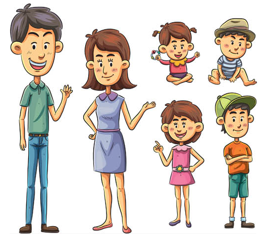 523x472 Cartoon Family Vector Ai Format Free Vector Download