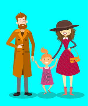 306x368 Happy Family Vector Illustration With Parents And Daughter Png