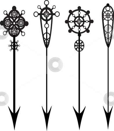 393x450 Arrows Vector Set Stock Vector