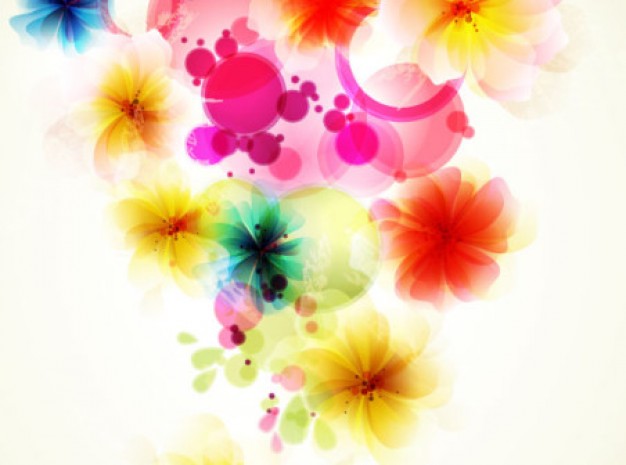 626x465 Fancy Flowers Abstract Art Background Vector Set Vector Free