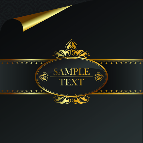 500x499 Black Golden Ornate Backgrounds Vector 04 Free Download
