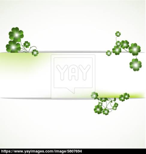 487x512 Fancy Banner With Green Flowers Vector
