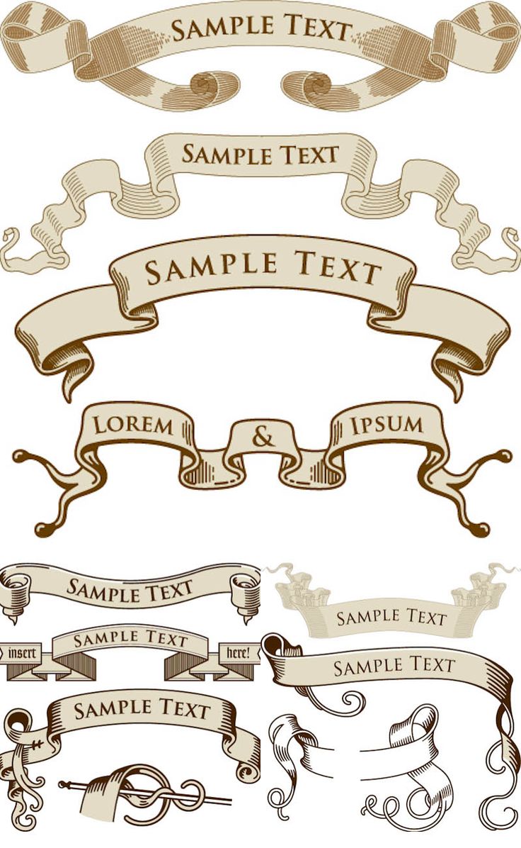 736x1196 Vintage Ribbon Logo Image Royalty Free