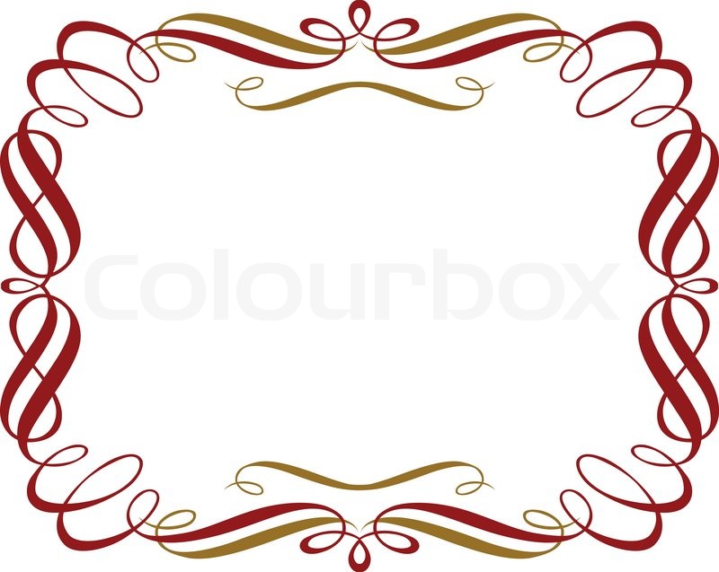 800x637 Retro Red Gold Border Stock Vector Colourbox