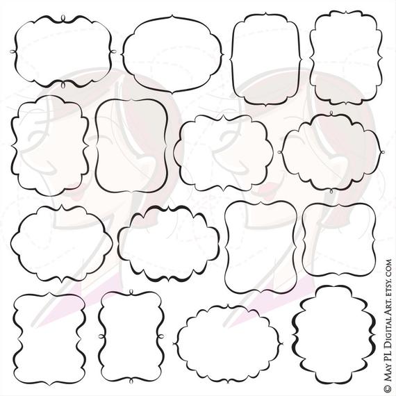 570x570 Fancy Frames Svg Vector Clipart Files Great To Make Labels Etsy