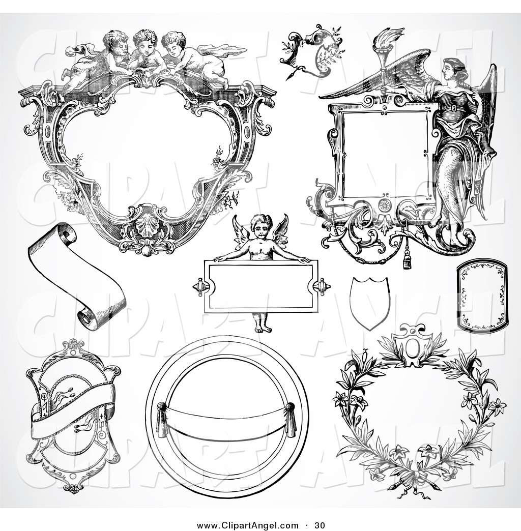 1024x1044 Illustration Vector Of A Digital Set Of Fancy Frame Design