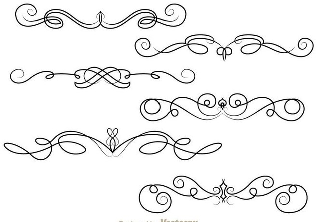 632x443 Fancy Lines Ornament Free Vector Download 273389 Cannypic