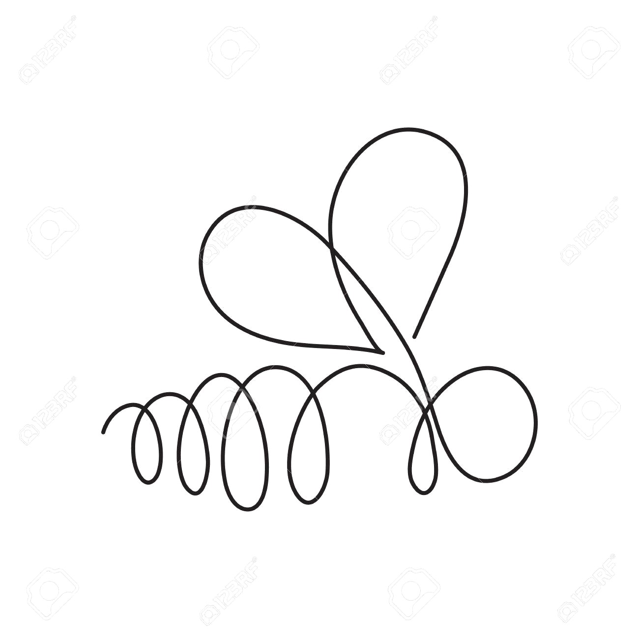 1300x1300 78677965 Continuous Line Bee Abstract Modern Decoration Vector