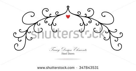 450x236 Vector Design Element, Beautiful Fancy Curls And Swirls Divider Or