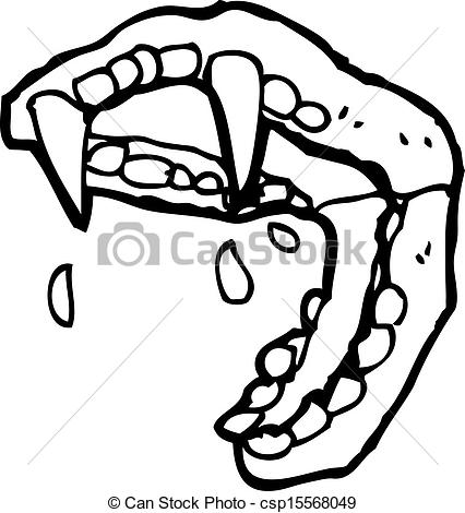 426x470 Cartoon Vampire Fangs Eps Vector