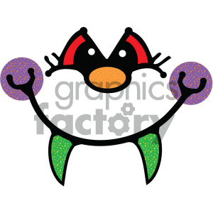 300x300 Royalty Free Cartoon Face With Fangs Vector 405311 Vector Clip Art
