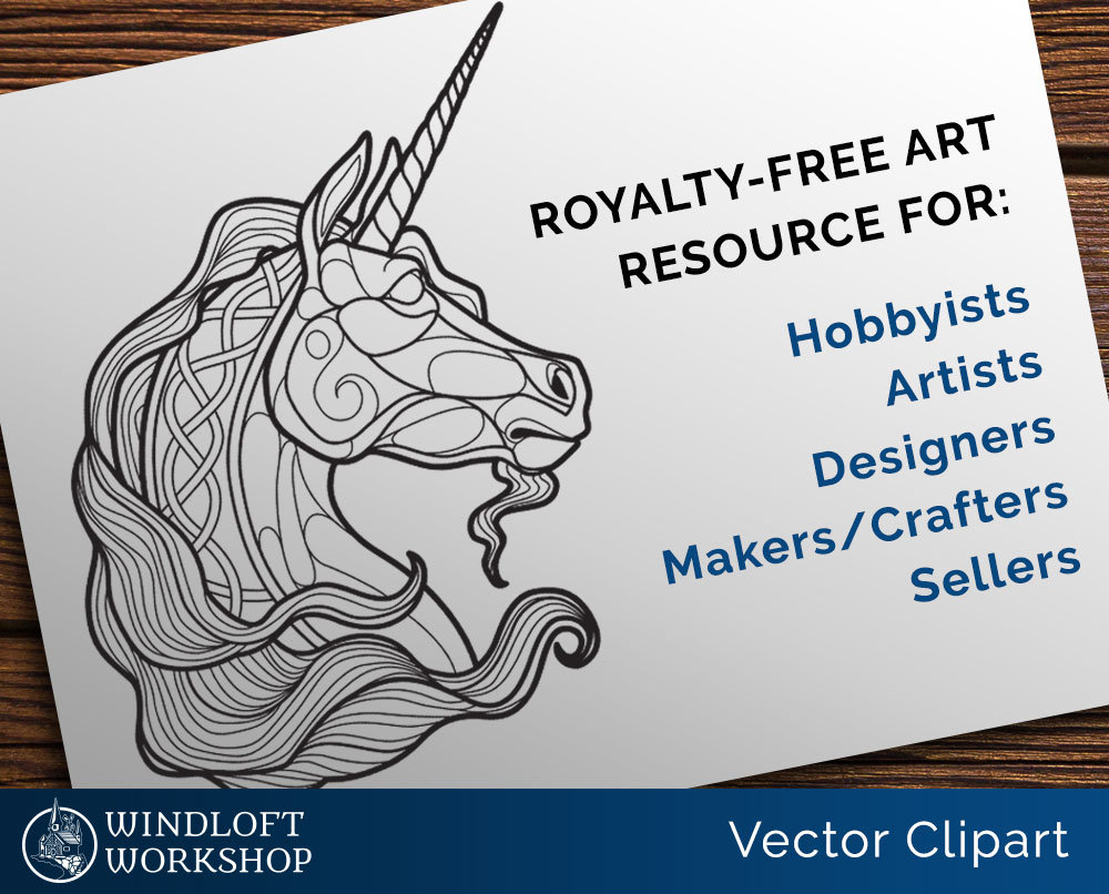 1000x806 Unicorn Clipart Fantasy Vector Art Craft Pattern Art Etsy