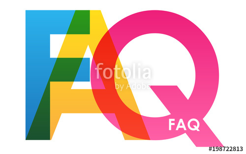 500x313 Faq Vector Multicoloured Letters Icon Stock Image And Royalty