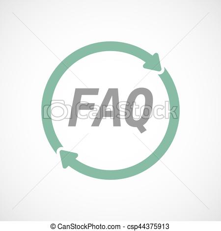 450x470 Isolated Reuse Sign With The Text Faq. Illustration Of An Isolated