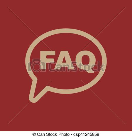450x470 The Faq Speech Bubble Icon. Help Symbol. Flat Vector... Clipart
