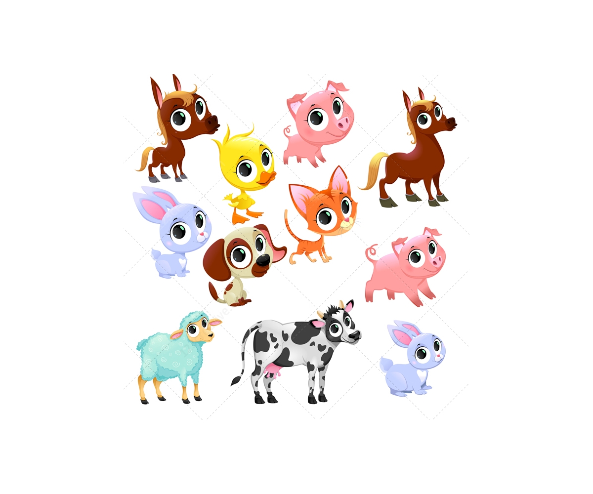 1200x1000 Farm Animal Vector Set