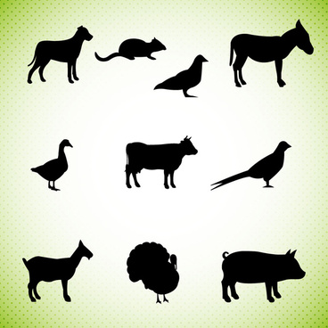 368x368 Farm Animals Silhouette Free Vector Download (12,528 Free Vector