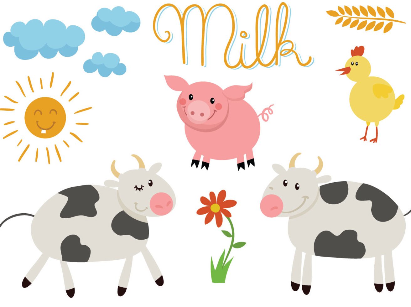1312x980 Free Farm Animals Vectors Vector Art Amp Graphics
