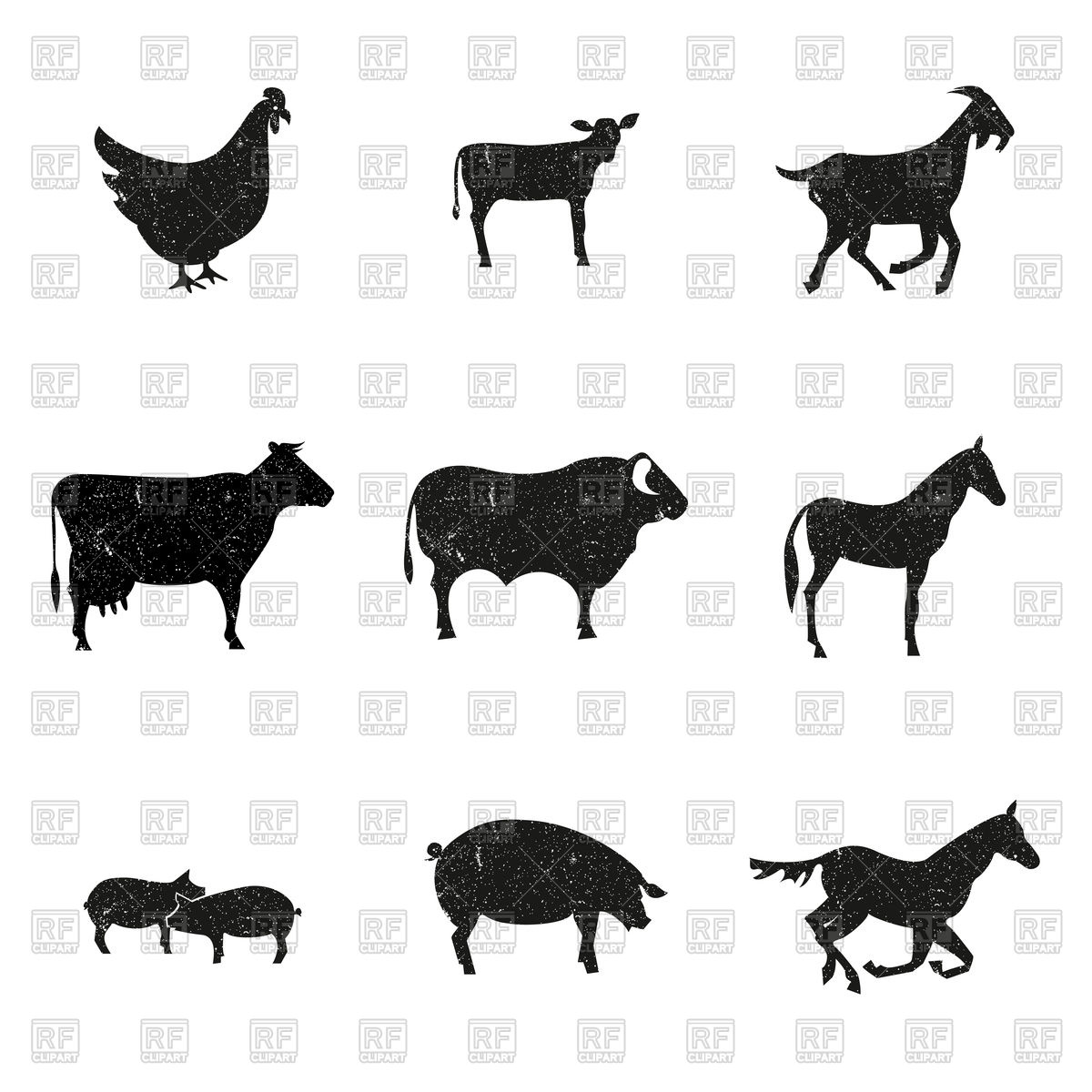 1200x1200 Set Of Farm Animals