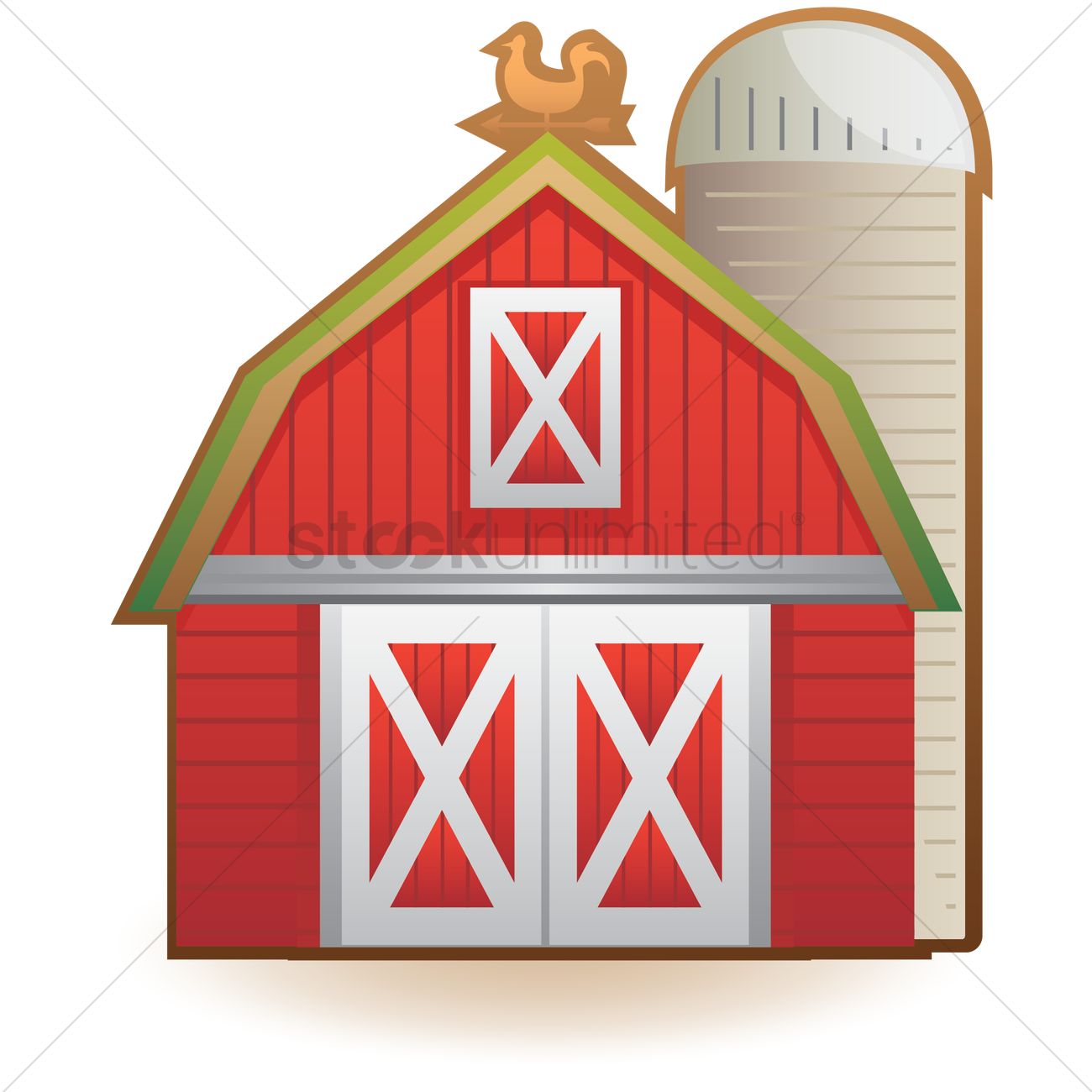 1300x1300 Farm House Vector Image