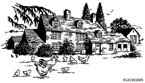 500x286 Farmhouse Vector Stock Image And Royalty Free Vector Files On