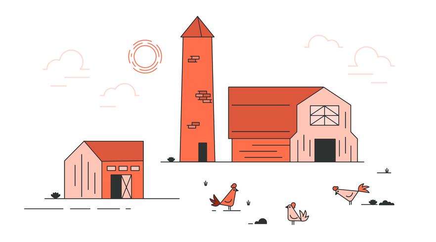 882x490 Farm Free Vector Art