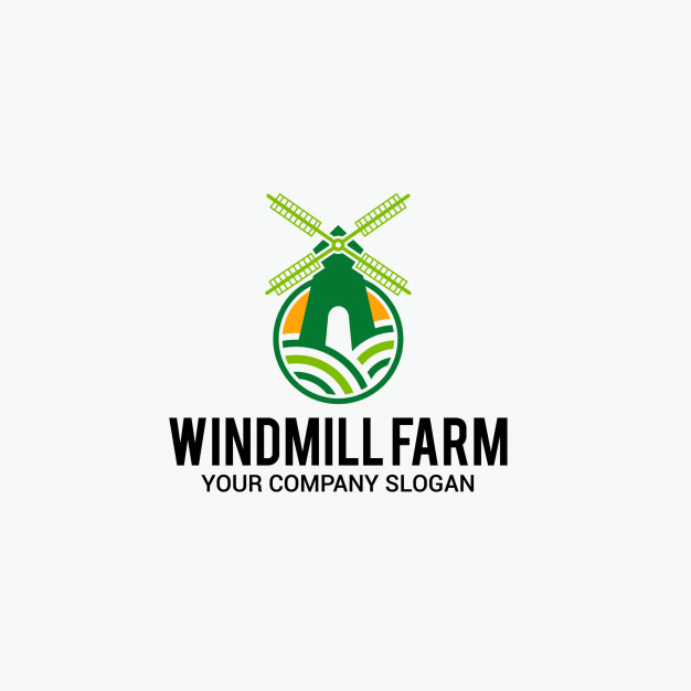 626x626 Windmill Farm Logo Vector Premium Download