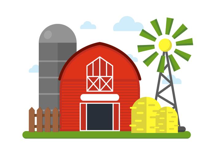 700x490 Farm Vector Illustration