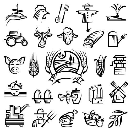 500x500 Farm Logos Hand Drawn Vector All Arts Farm Logo