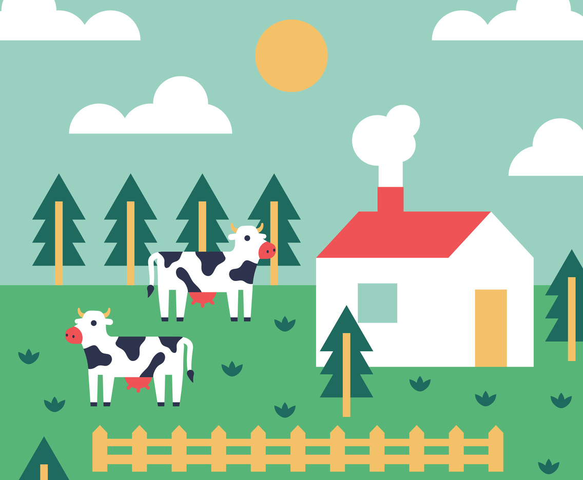 1136x936 Colorful Farm Vector Background Vector Art Amp Graphics