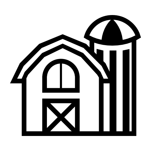 512x512 Farm Building Vector Icon