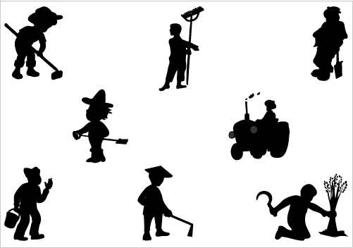 501x352 Farm Clipart Silhouette