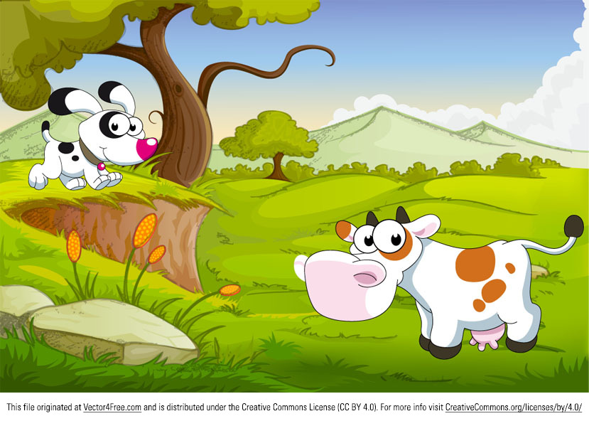 829x592 Free Cartoon Farm Animals Vector Illustration