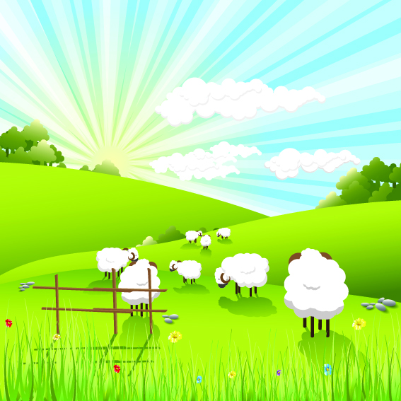 567x567 Vector Lovely Countryside Farm Free Vector 4vector