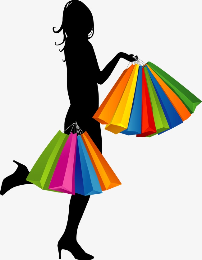 650x835 Cartoon Fashion Girl Shopping, Cartoon Vector, Fashion Vector