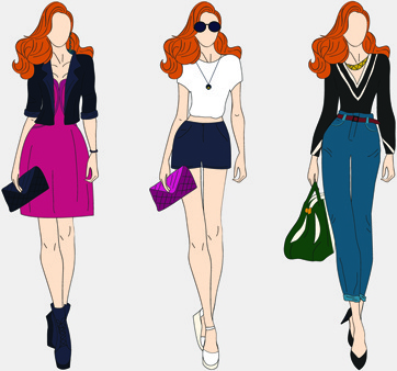 362x338 Vector Fashion Models Free Vector Download (5,131 Free Vector) For