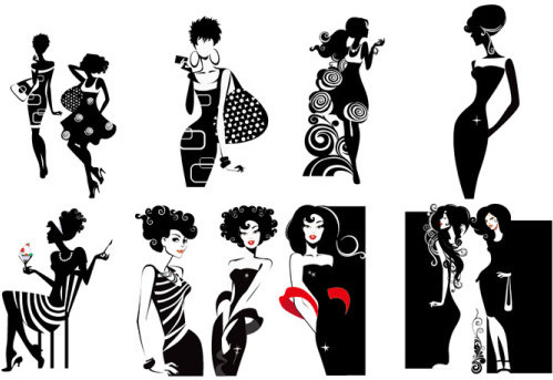 499x343 Fashion Silhouette Vector Free Vector Download (9,604 Free Vector