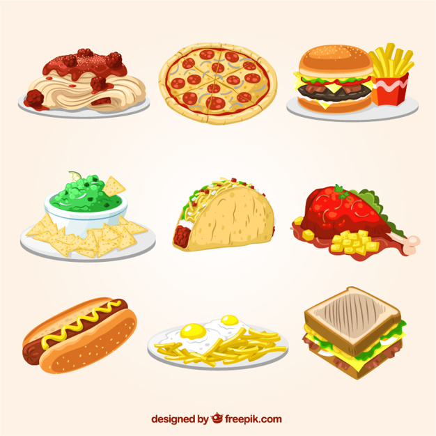 626x626 Fast Food Illustrations Vector Free Download