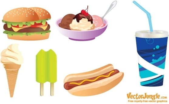 557x344 Junk Food Vector Free Vector Download (5,583 Free Vector) For