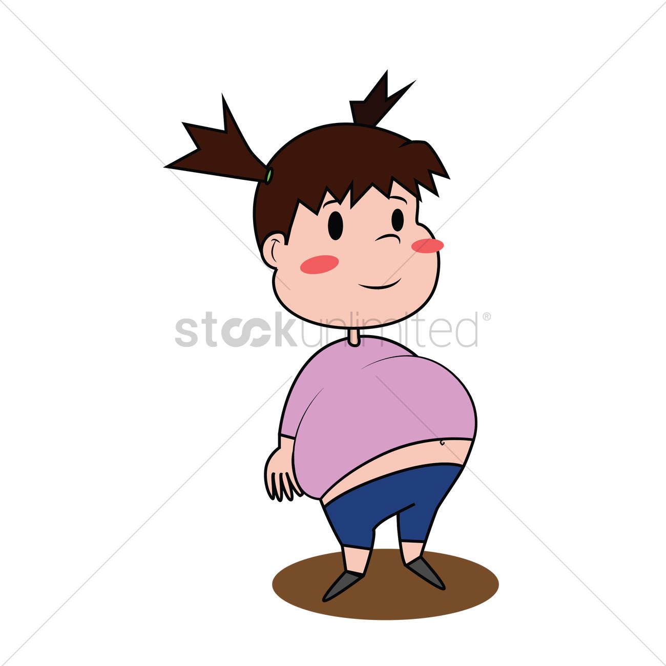 1300x1300 Fat Girl Vector Image
