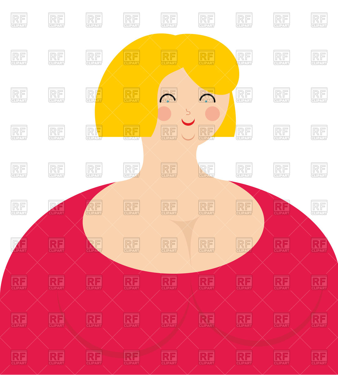 1081x1200 Fat Girl In Pink Dress With Smile Vector Image Vector Artwork Of