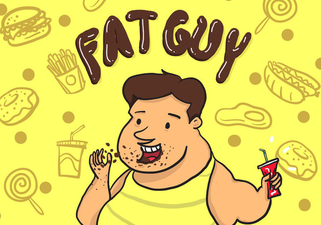 632x443 Fat Guy Vector Free Vector Download 367137 Cannypic